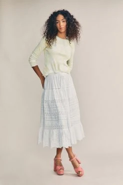 LoveShackFancy Skirts Donna Midi Skirt