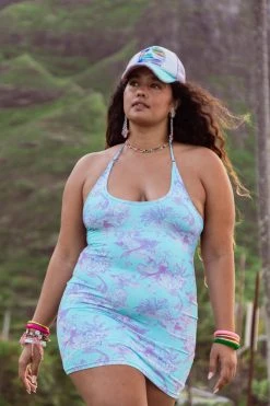 LSF The Vacation Edit LoveShackFancy X Hurley Mini Halter Dress