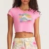 LSF Tops LoveShackFancy X Hurley Cropped Rib Tee - BEGONIA PINK