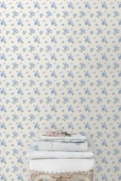 LoveShackFancy Ikat Rose Wallpaper - BLUE LAKE Home Decor