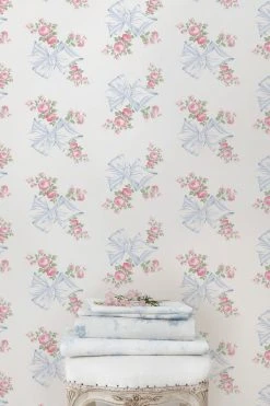 LoveShackFancy Home Decor Rosa Beaux Wallpaper