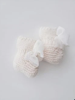 LoveShackFancy Little Girls Bebe Theory Knit Slippers
