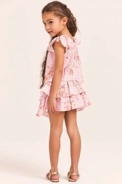 LoveShackFancy Girls Billie Skirt Little Girls 14 LoveShackFancy Girls Billie Skirt Little Girls