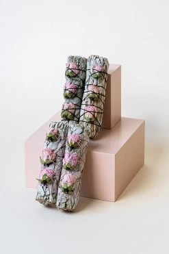 LSF White Sage And Rose Buds Smudge Stick