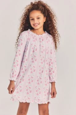 LoveShackFancy LSF X Stripe & Stare Girls Long Nightdress Little Girls