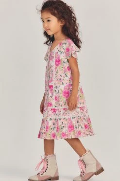 LoveShackFancy Girls Mini Victorian Maxi Dress