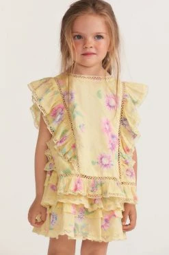 LSF Girls Rosemary Top - BRIGHT AZALEA Little Girls