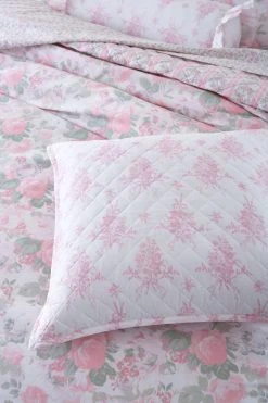LoveShackFancy Bedding Rosie Arrangements Throw Pillow - BLUSHING DOVE