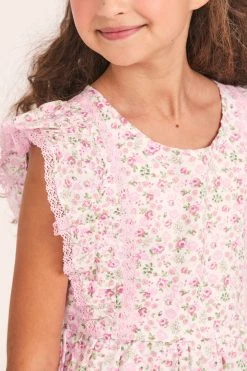 LoveShackFancy X American Girl Girls Floral Flutter Day Dress
