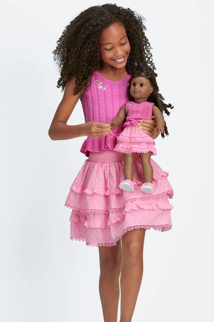 LoveShackFancy X American Girl Girls Rosy Ruffle Billie Skirt 3 LoveShackFancy X American Girl Girls Rosy Ruffle Billie Skirt