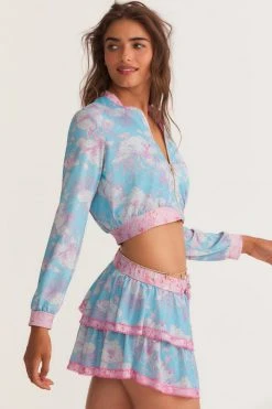 LSF Tops LoveShackFancy X Hurley Cropped Bomber Jacket