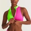 LSF Swim LoveShackFancy X Hurley High Neck Zipper Bikini Top