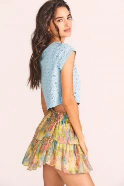 LoveShackFancy Tops Rubin Cropped Tee