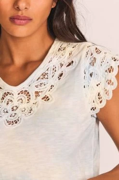 LoveShackFancy Rubin Lace Tee