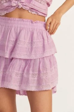 LoveShackFancy Skirts Ruffle Mini Skirt