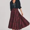 LoveShackFancy Bissett Plaid Midi Skirt Skirts 2 LoveShackFancy Bissett Plaid Midi Skirt Skirts