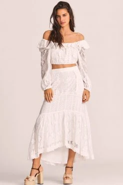 LoveShackFancy Sisto Midi Skirt