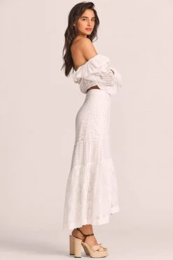 LoveShackFancy Sisto Midi Skirt