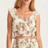 LoveShackFancy Tops Drea Crop Top - SHINING GEMSTONE