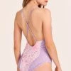 LoveShackFancy Shailee One Piece - PURPLE PANSY MULTI