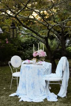 LoveShackFancy Linen Tablecloth Tablescape