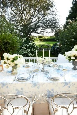 LoveShackFancy Linen Tablecloth Tablescape