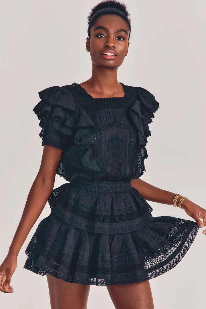 LoveShackFancy Dresses Stella Dress - BLACK 3 LoveShackFancy Dresses Stella Dress - BLACK