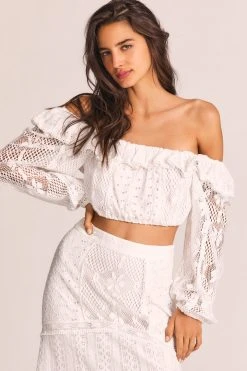 LoveShackFancy Dorabella Crop Top