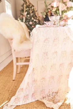 LoveShackFancy Linen Tablecloth Tablescape