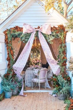 LoveShackFancy Linen Tablecloth Tablescape